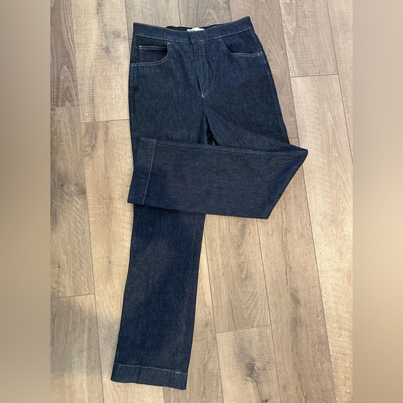 Zara Women's Size 12 Indigo Denim Bootcut Leg/Slim Fit/High Rise - Picture 2 of 8